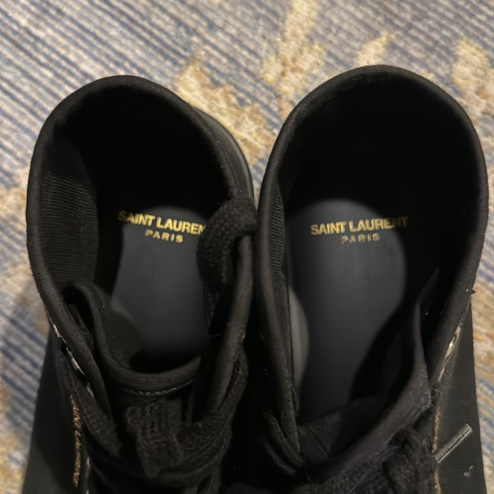 Black Canvas Saint Laurent Sneakers - Picture 5 of 8